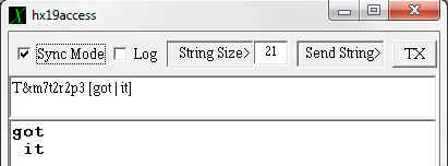 hx19access command system acknowledge 